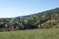 Le bourg  depuis le Puy Couderc 