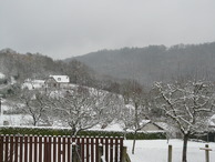 Le bourg sous la neige 