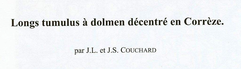 Extraits  ètude JL Couchard au BSSHAC 2005 